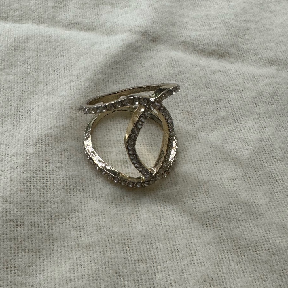 Silver and Gold Geometric Ring
